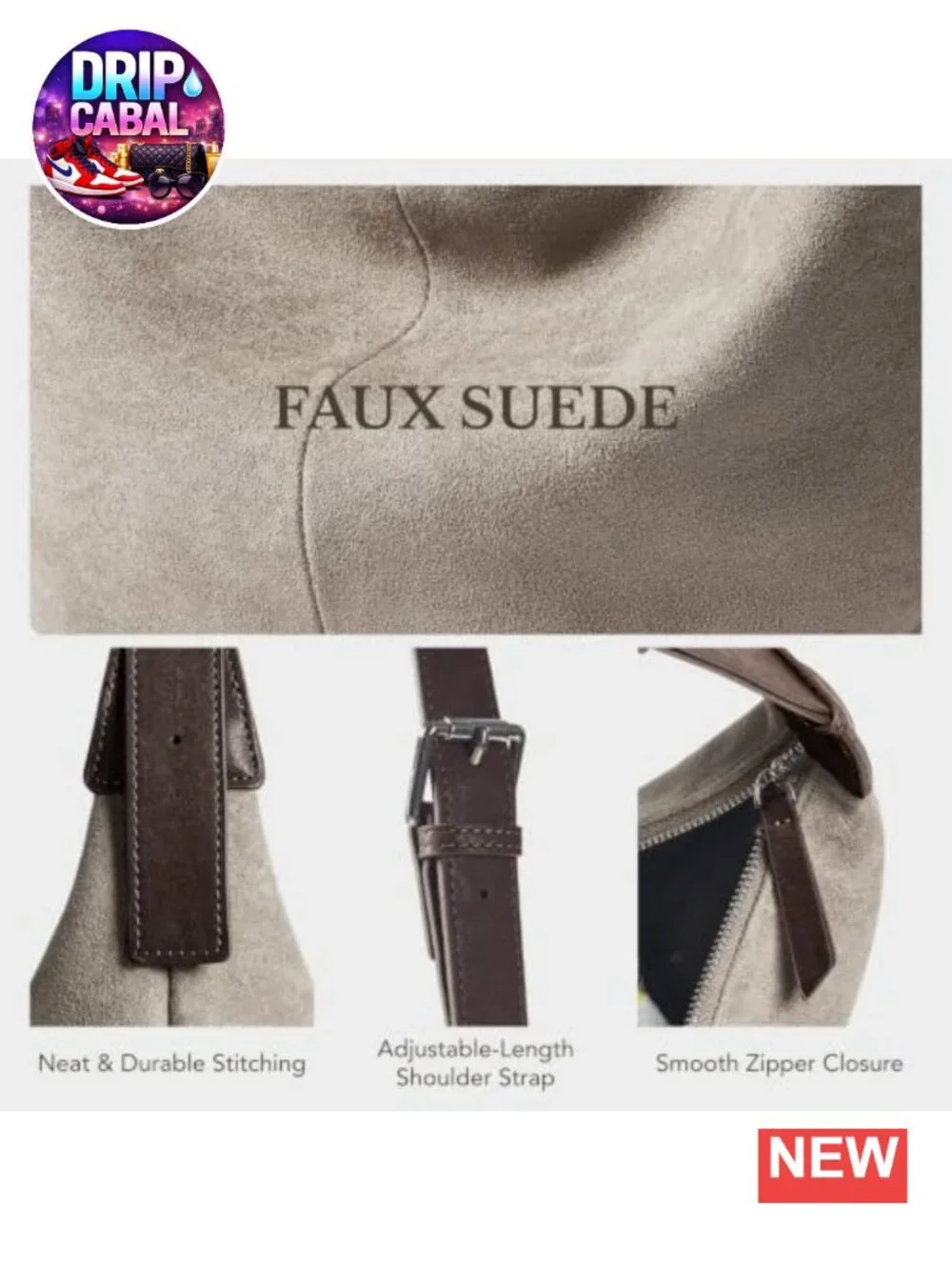 N/A suede crescent